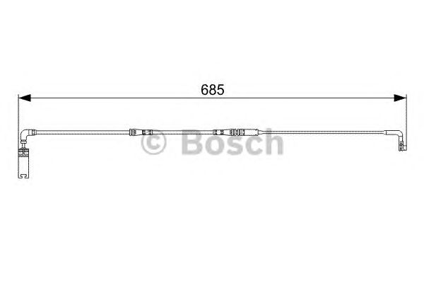 Датчик износа задн.торм.накладок BMW 5 (Е60) 6 (Е63, Е64) (Bosch) BOSCH 1987473003 - фото 