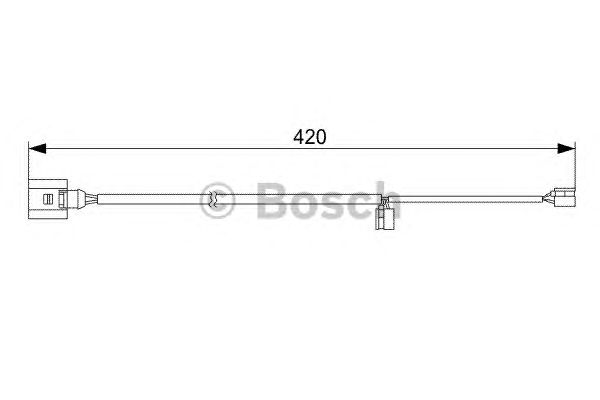 Датчик износа колодок передних VW, PORSCHE, AUDI (Bosch) BOSCH 1987473012 - фото 