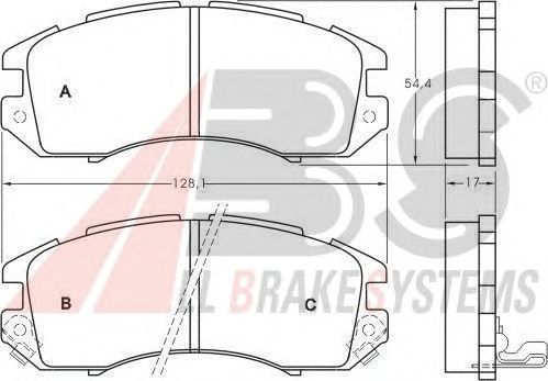 Колодка торм. SUBARU Impreza / Legacy передн. (вир-во ABS) Розпродаж A.B.S. All Brake Systems 36720 - фото 