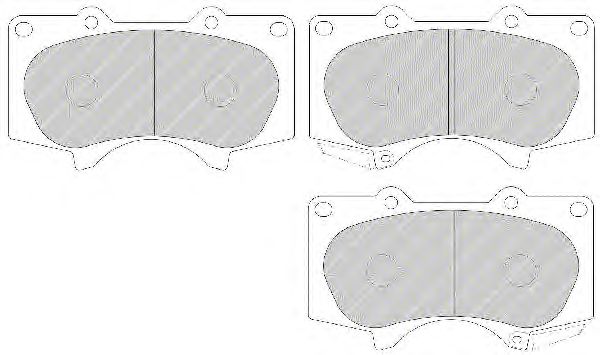 Комплект тормозных колодок, дисковый тормоз ( FERODO) - фото 