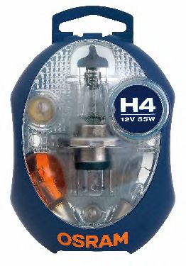 Лампа фарная (набор) H4 12V 60/55W P43t (OSRAM) - фото 