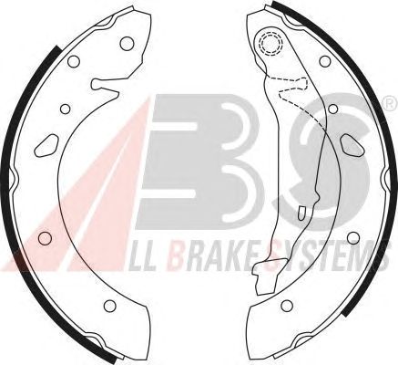 Колодка гальм. барабан. TOYOTA Avensis задн. (вир-во ABS) A.B.S. All Brake Systems 9012 - фото 