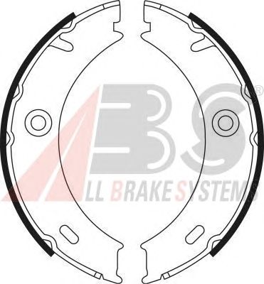 Колодки тормозные барабанные MB/Volkswagen SPRINTER 4/LT46 задние (ABS) A.B.S. All Brake Systems 9022 - фото 