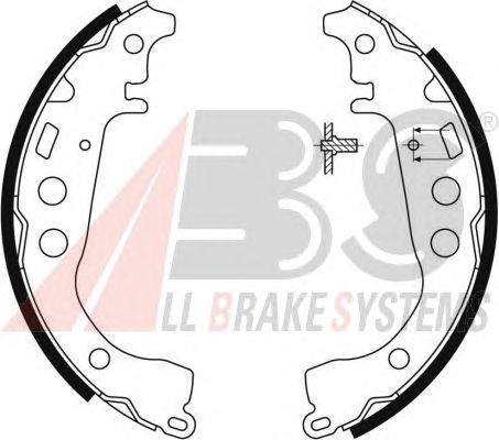 Колодки тормозные барабанные TOYOTA (ТОЙОТА) YARIS задние (ABS) A.B.S. All Brake Systems 9058 - фото 