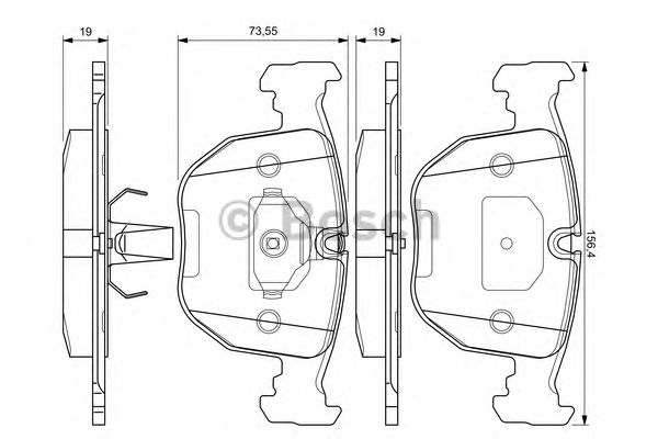 Колодка торм. диск. BMW 5 (E39),7 (E38),X5 передн. ( (Bosch) - фото 