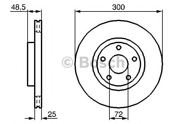 Тормозной диск (пр-во Bosch) BOSCH 0 986 479 183 - фото 