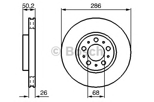 Тормозной диск (пр-во Bosch) BOSCH 0 986 479 210 - фото 