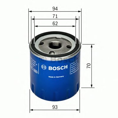 Фільтр масляний двигуна (вир-во Bosch) BOSCH 0451103093 - фото 