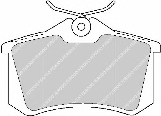 Колодки тормозные задние (дисковые) SKODA (ШКОДА) OCTAVIA, FABIA, A4, A6, PASSAT (FERODO) - фото 