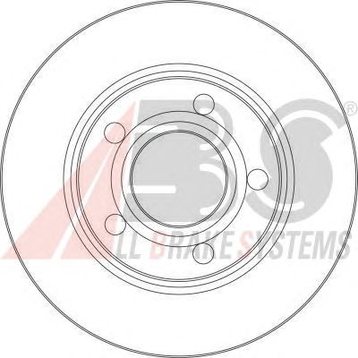 Диск тормозной задний (невентилируемый) (в упаковке два диска, цена указана за один) (ABS) - фото 