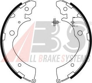 Колодка гальм. барабан. HONDA / SUZUKI Accord / CRX / Carry / Jimny задн. (вир-во ABS) A.B.S. All Brake Systems 8861 - фото 