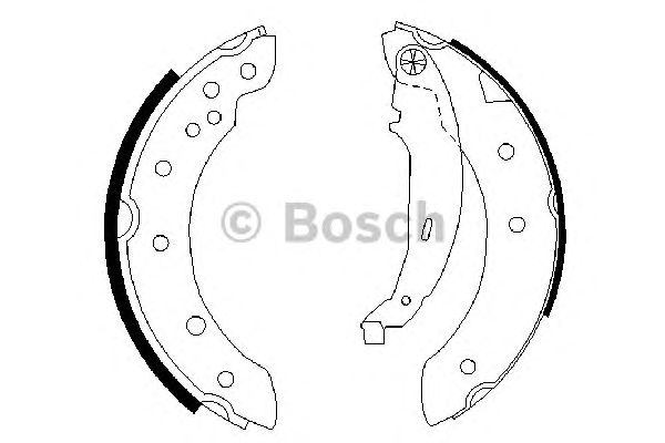Колодки тормозные задние барабанные (Bosch) BOSCH 0 986 487 585 - фото 