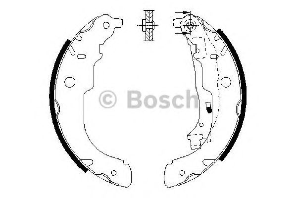 Тормозные колодки барабан (Bosch) - фото 
